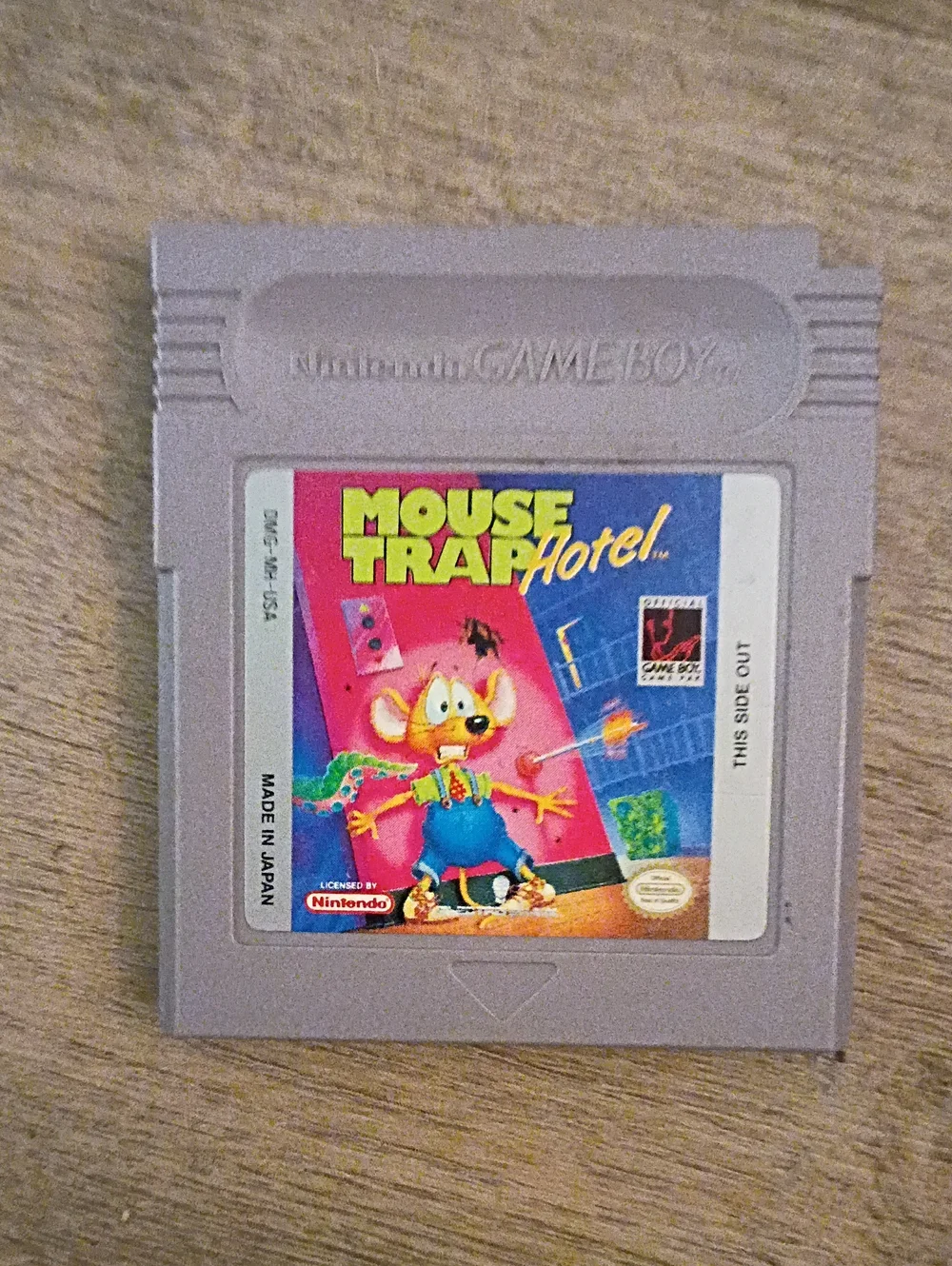 Nintendo Game Boy Mouse Trap Hotel - Gray with Multicolor Label